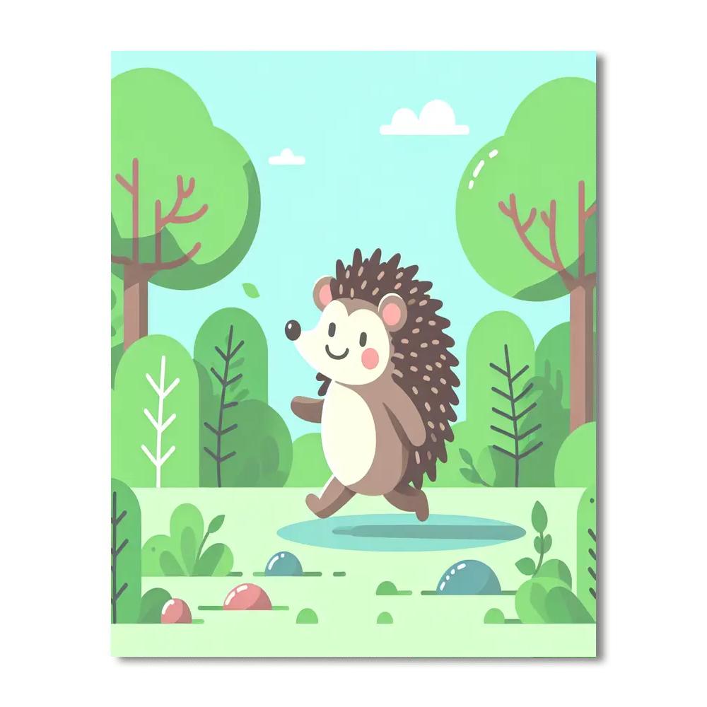 Happy Hedgehog Woodland Numbered Painting Kits