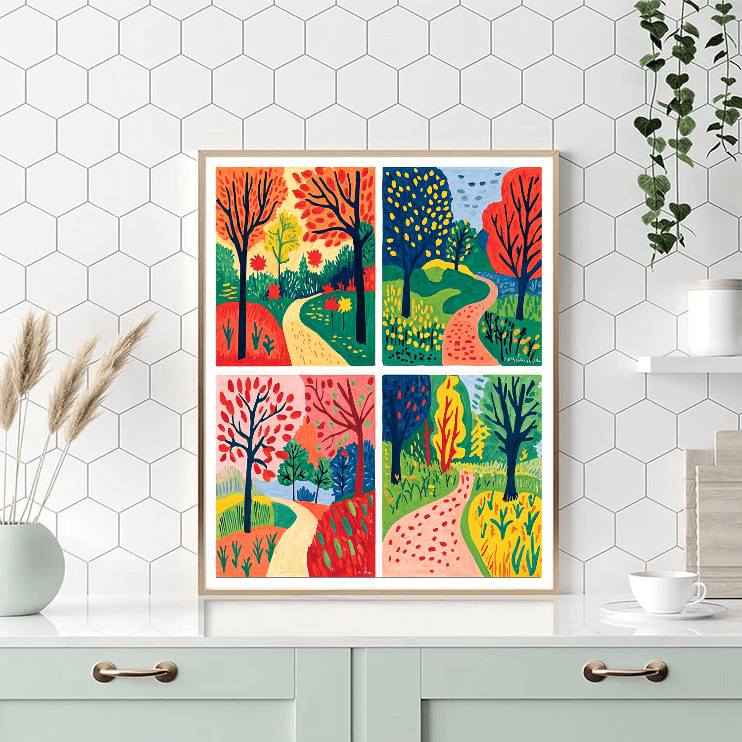 Matisse Inspired Vibrant Seasons  Paint By Number