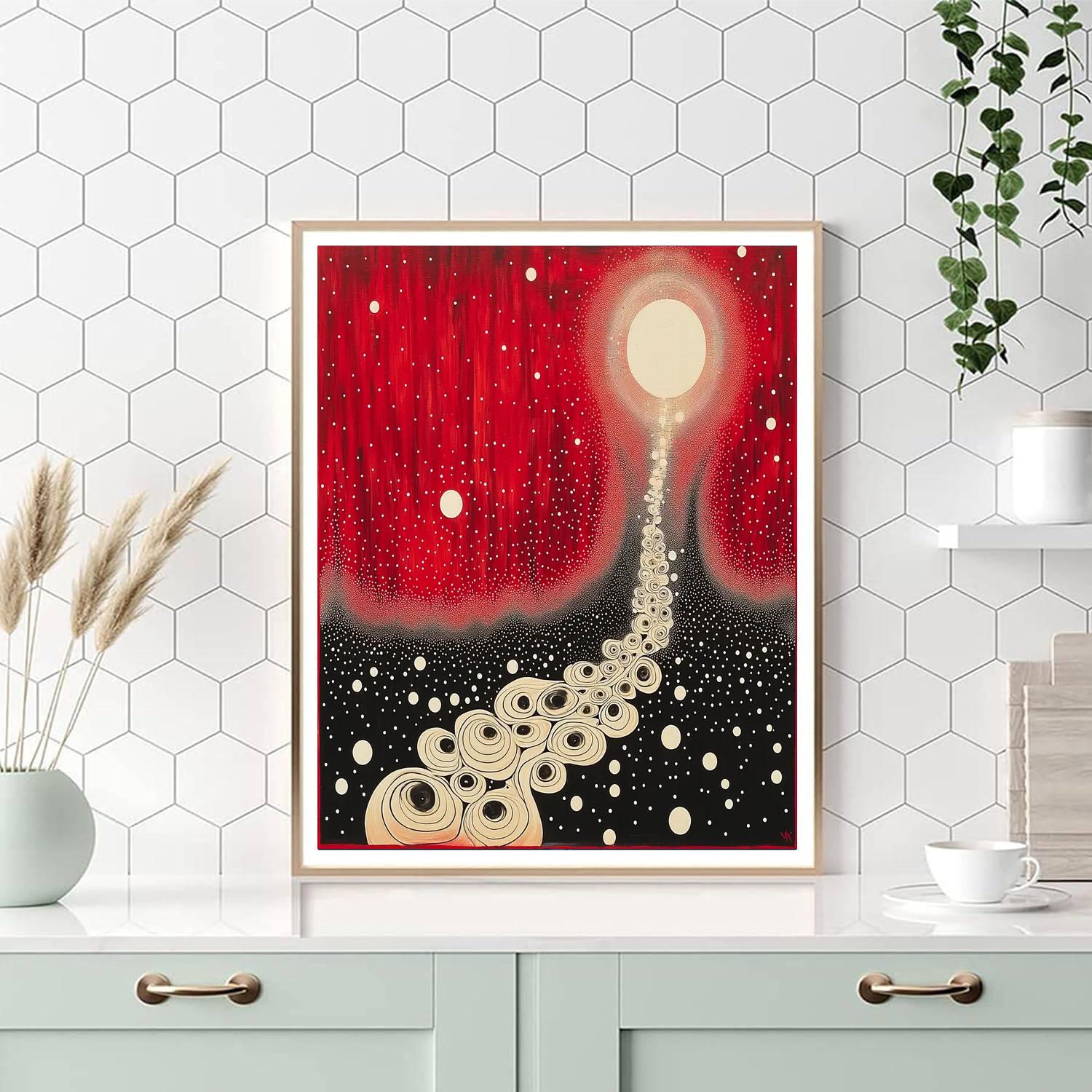 Yayoi Kusama Inspired Celestial Repetition  DIY Paint By Numbers