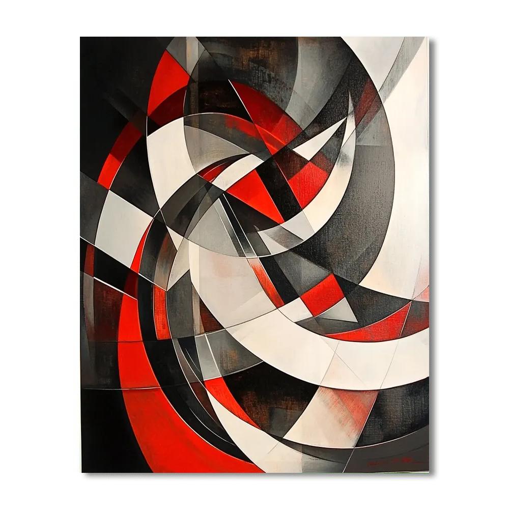 Kazimir Malevich Inspired Dynamic Space  Paint By Color