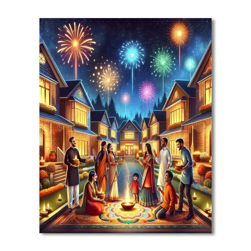 Festival Of Lights (diwali) Numbered Painting Kits