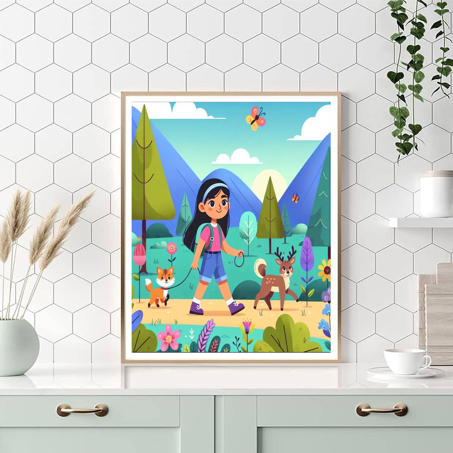 Happy Hiker's Path Painting By Numbers Kit