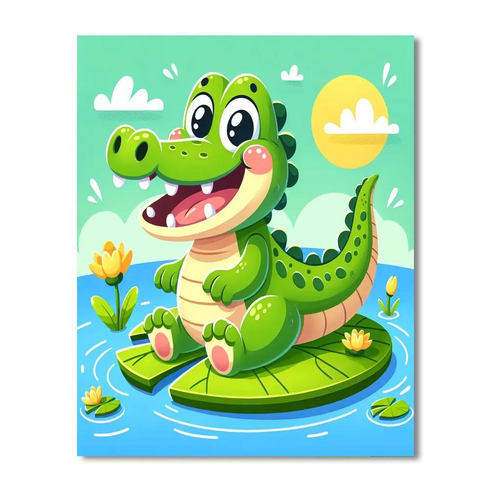 Charming Crocodile Paint By Numbers Kits