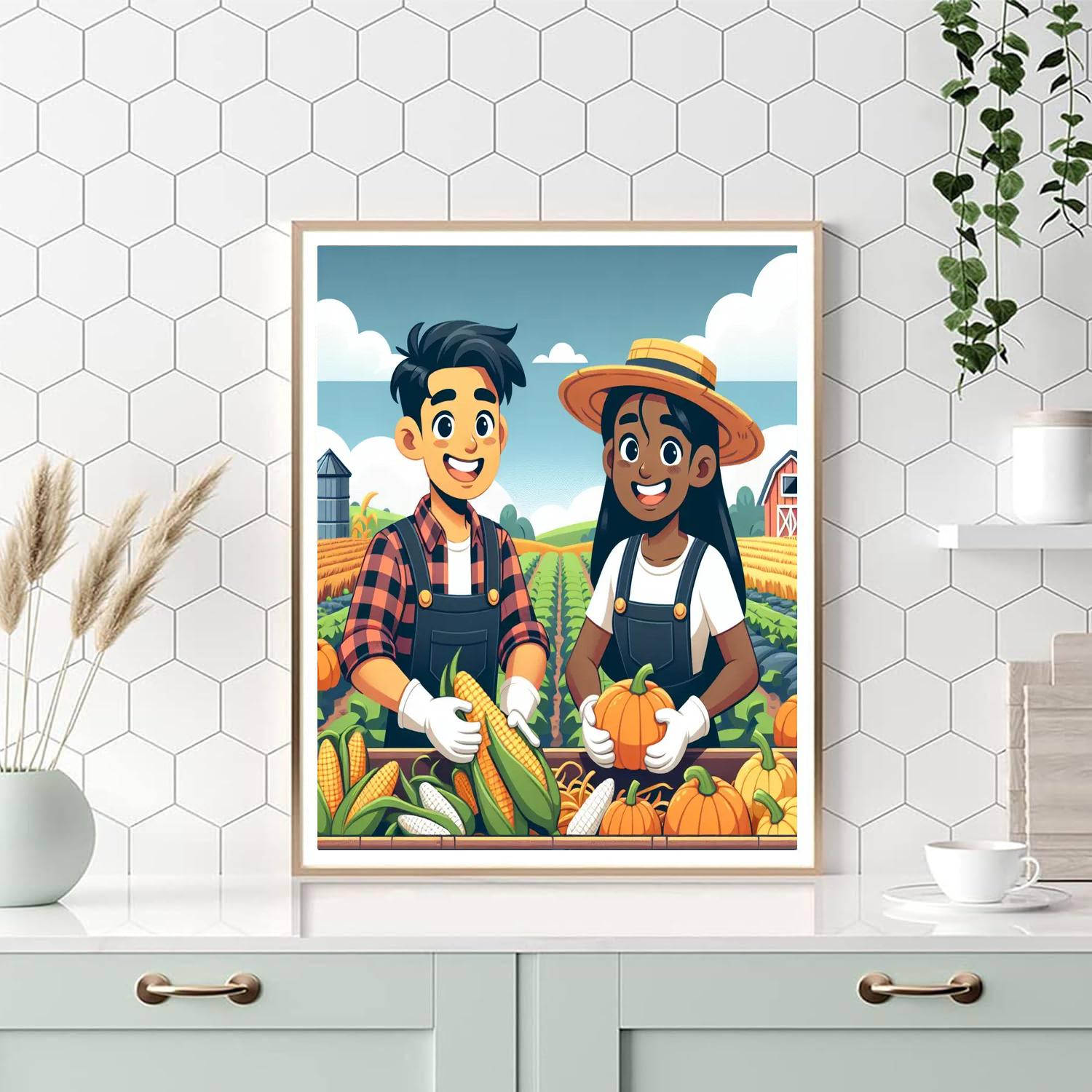 Farm Harvest Paint By Numbers Art
