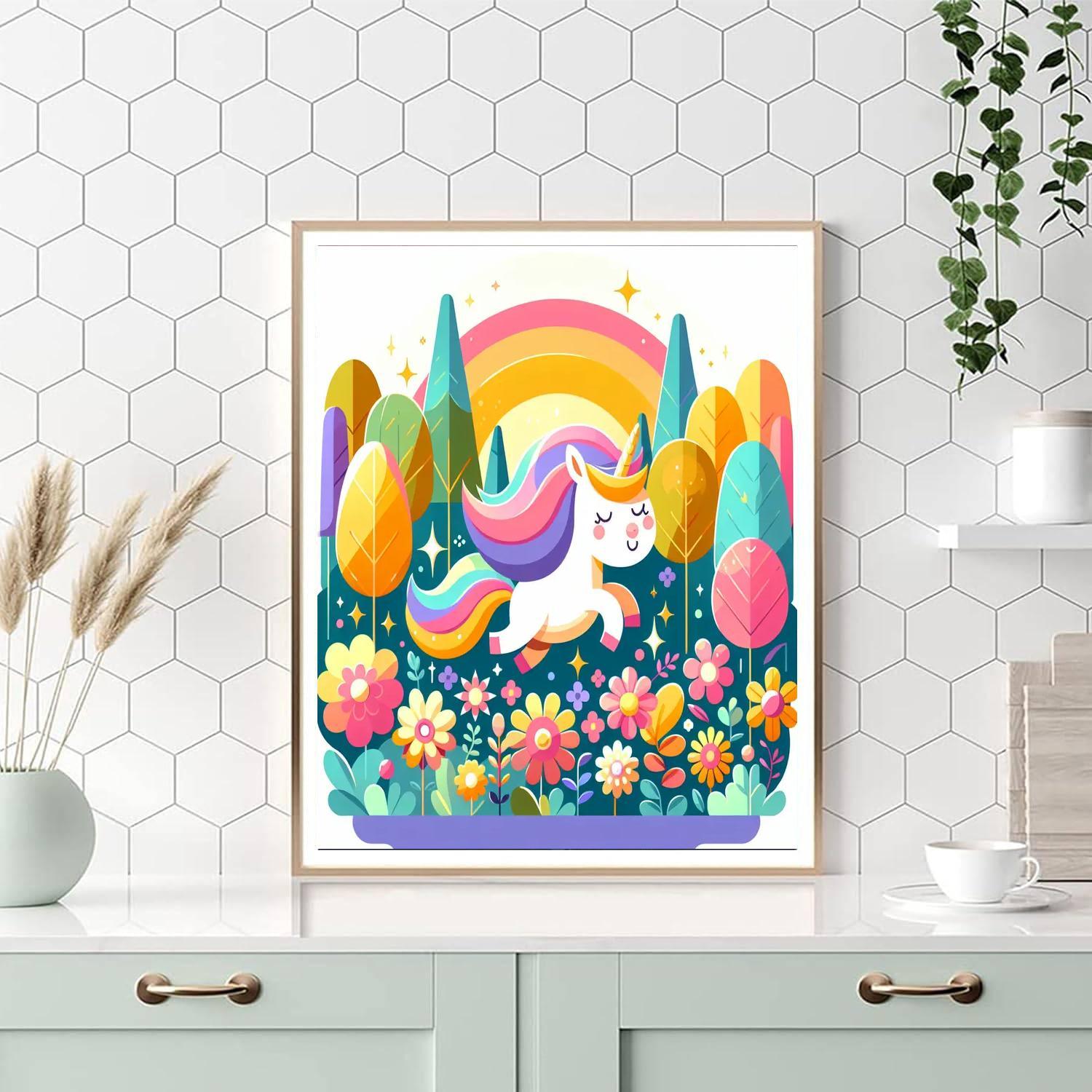Magical Forest Unicorn Paint By Color