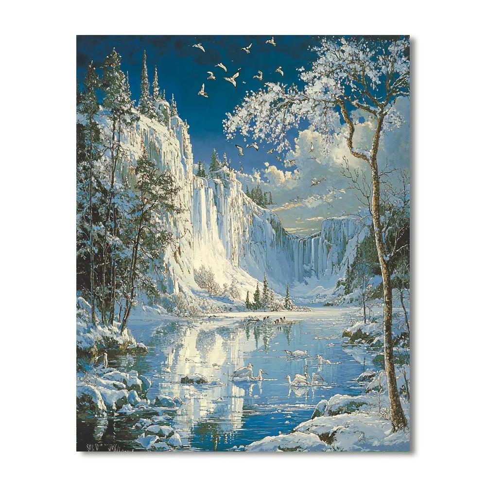 Frederick Edwin Church Inspired Sublime Arctic Scene  Paint By Numbers
