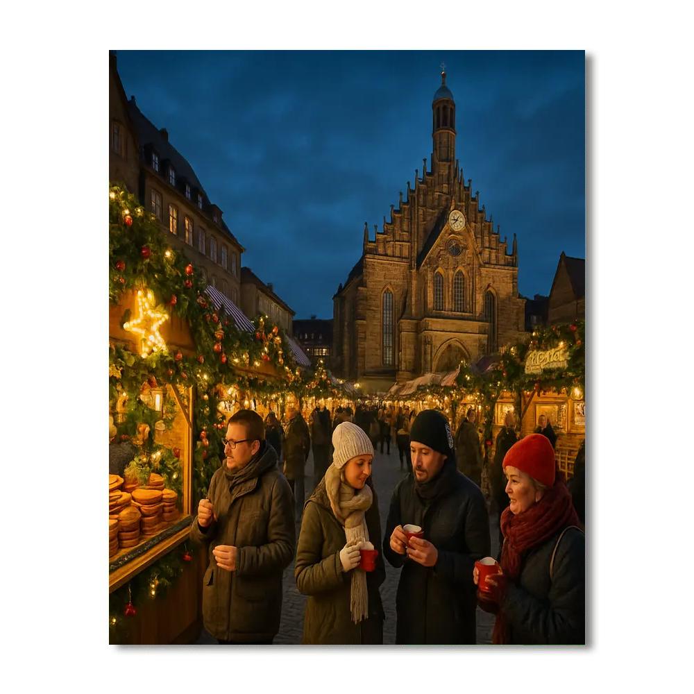 Nuremberg Christkindlesmarkt - Germany Painting Number Kit