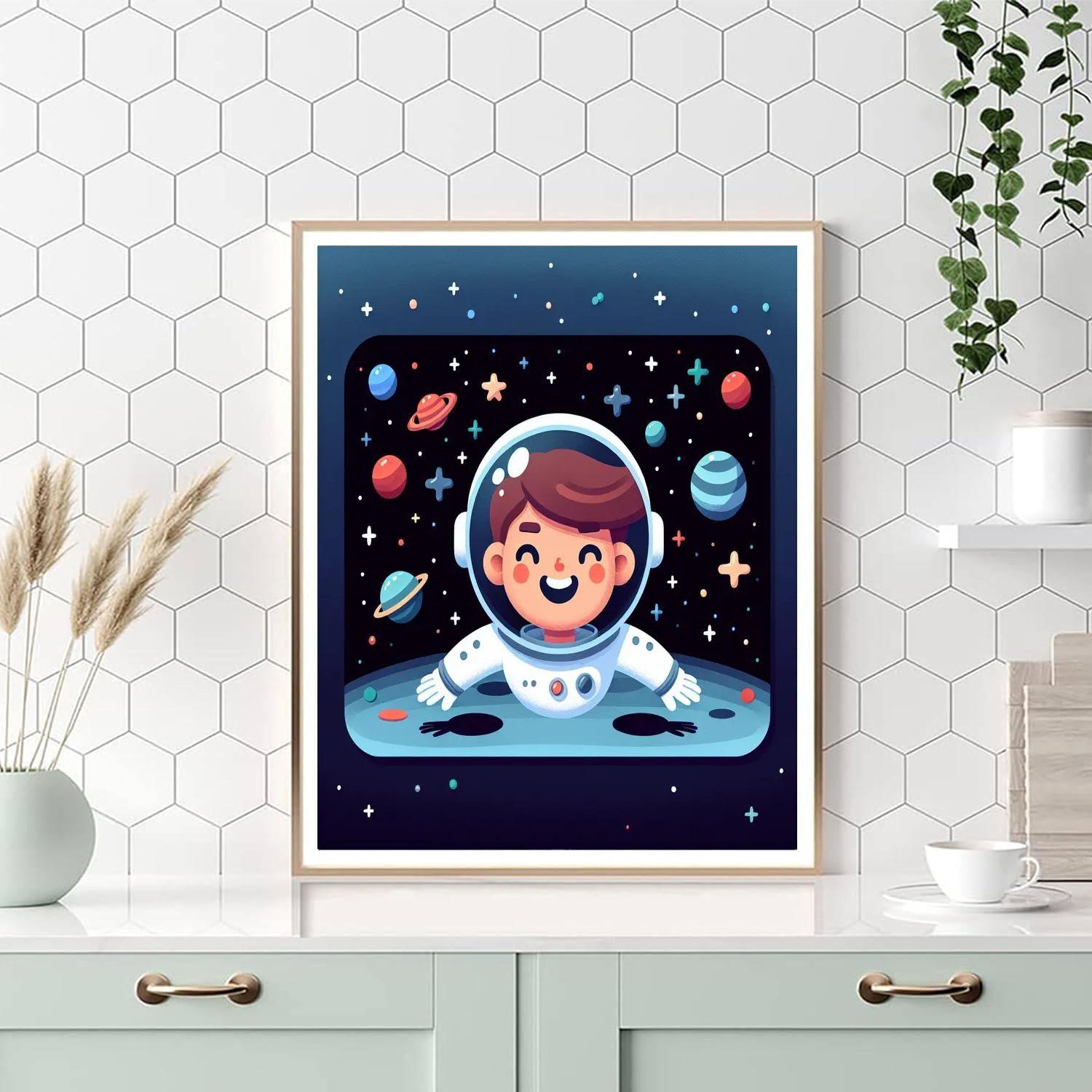 Astronauts In Orbit Numbered Painting Kits