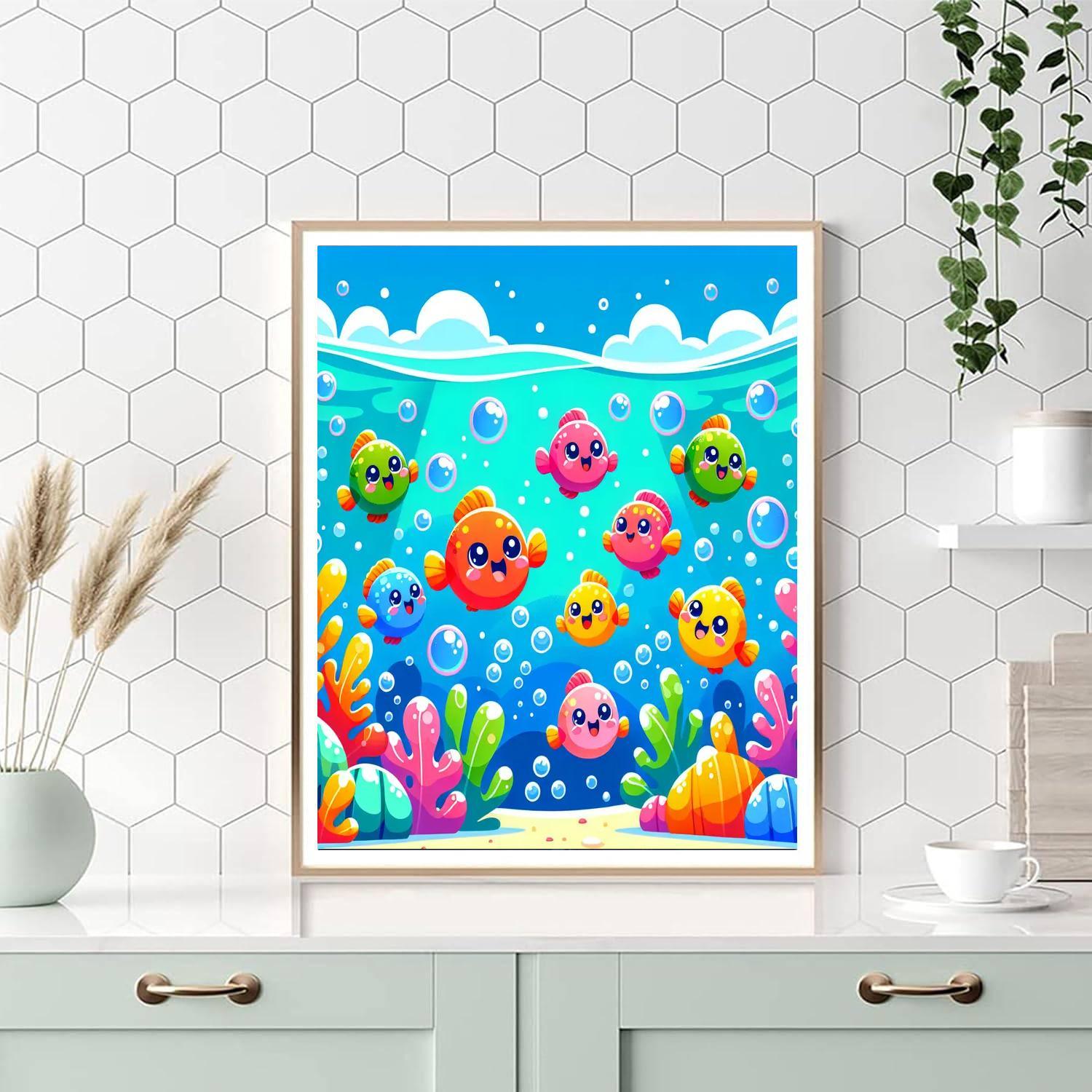 Flying Fishes Numbered Painting Kits