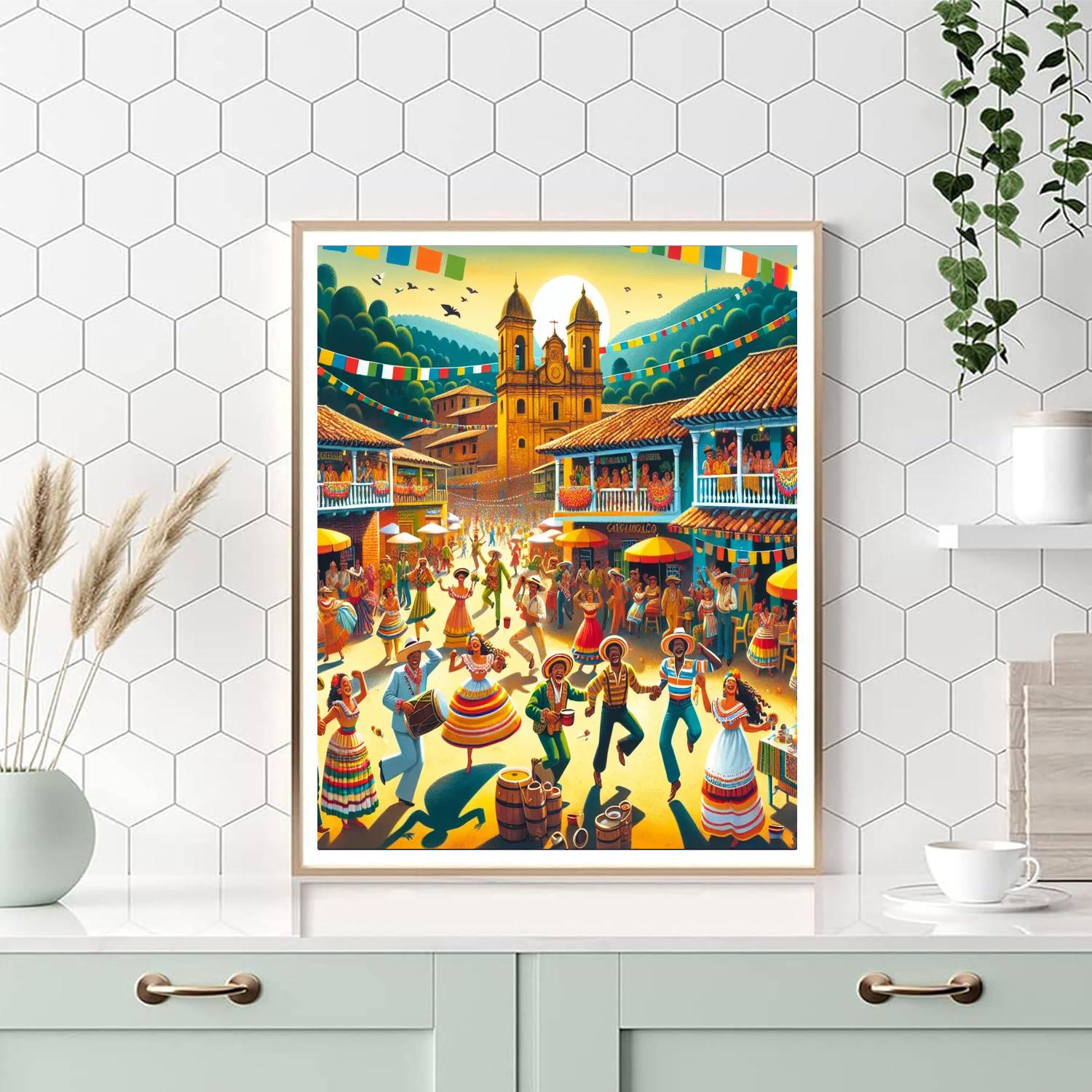 Folk Festivals Of Guatape Paint By Numbers