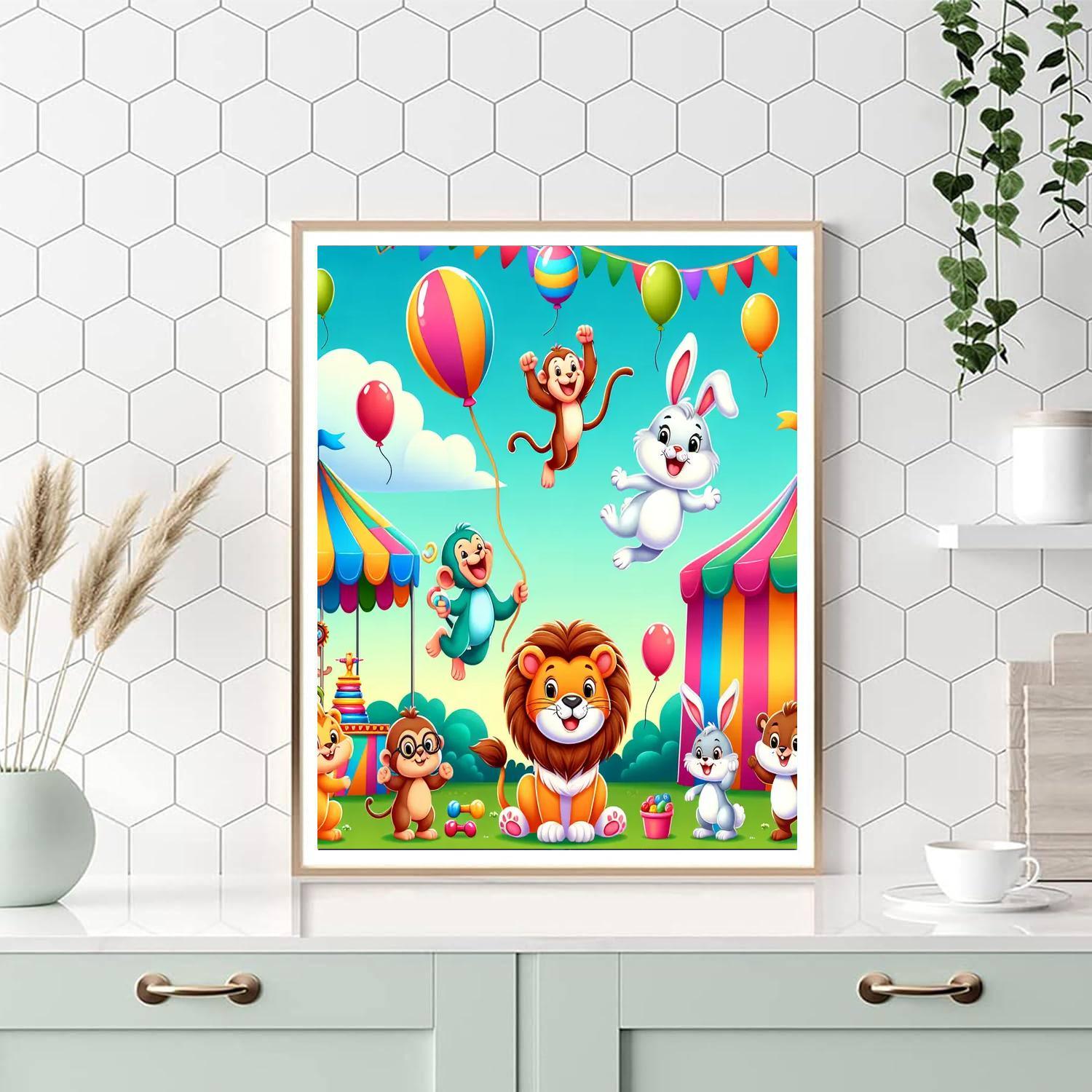 Festive Animal Carnival Paint By Number