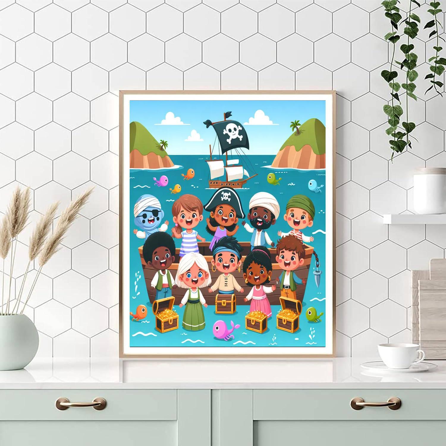 Pirate Adventure Ahoy Number Painting
