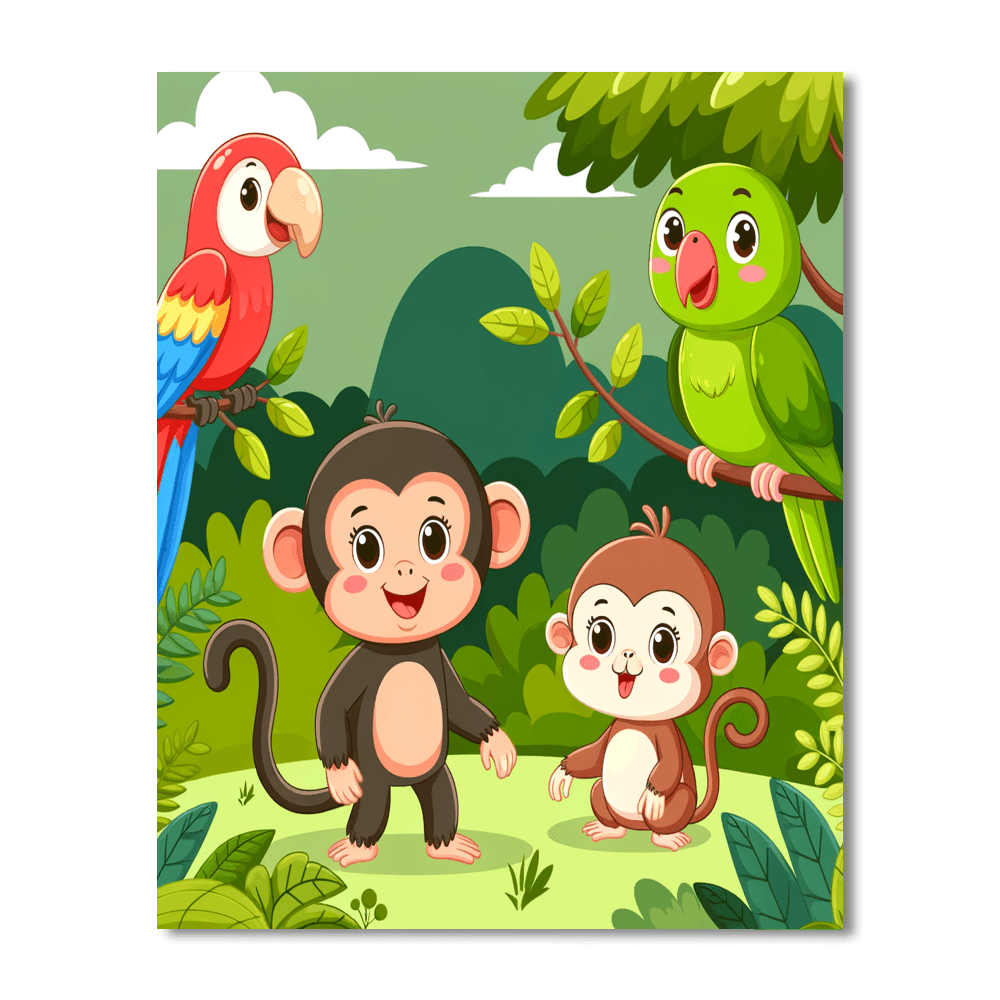 Jungle Animals Discovery Paint By Numbers Kits