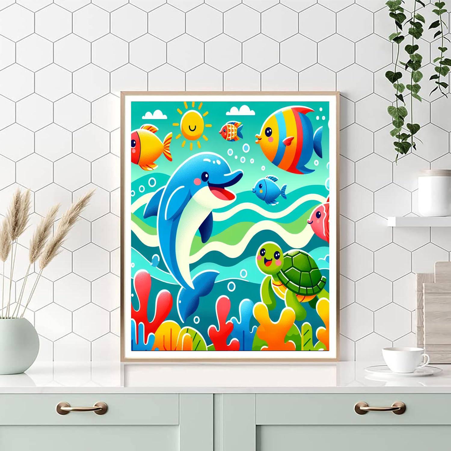 Joyful Ocean Friends Numbered Painting Kits