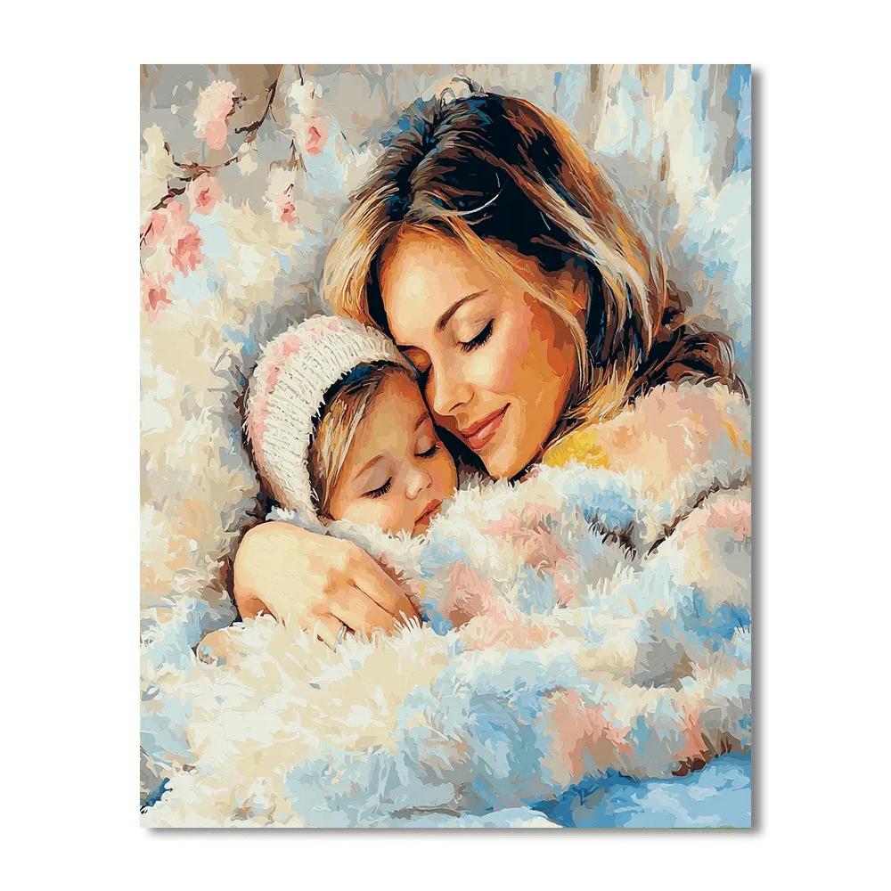 Morning Cuddles Number Painting