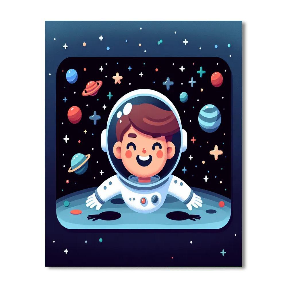 Astronauts In Orbit Numbered Painting Kits