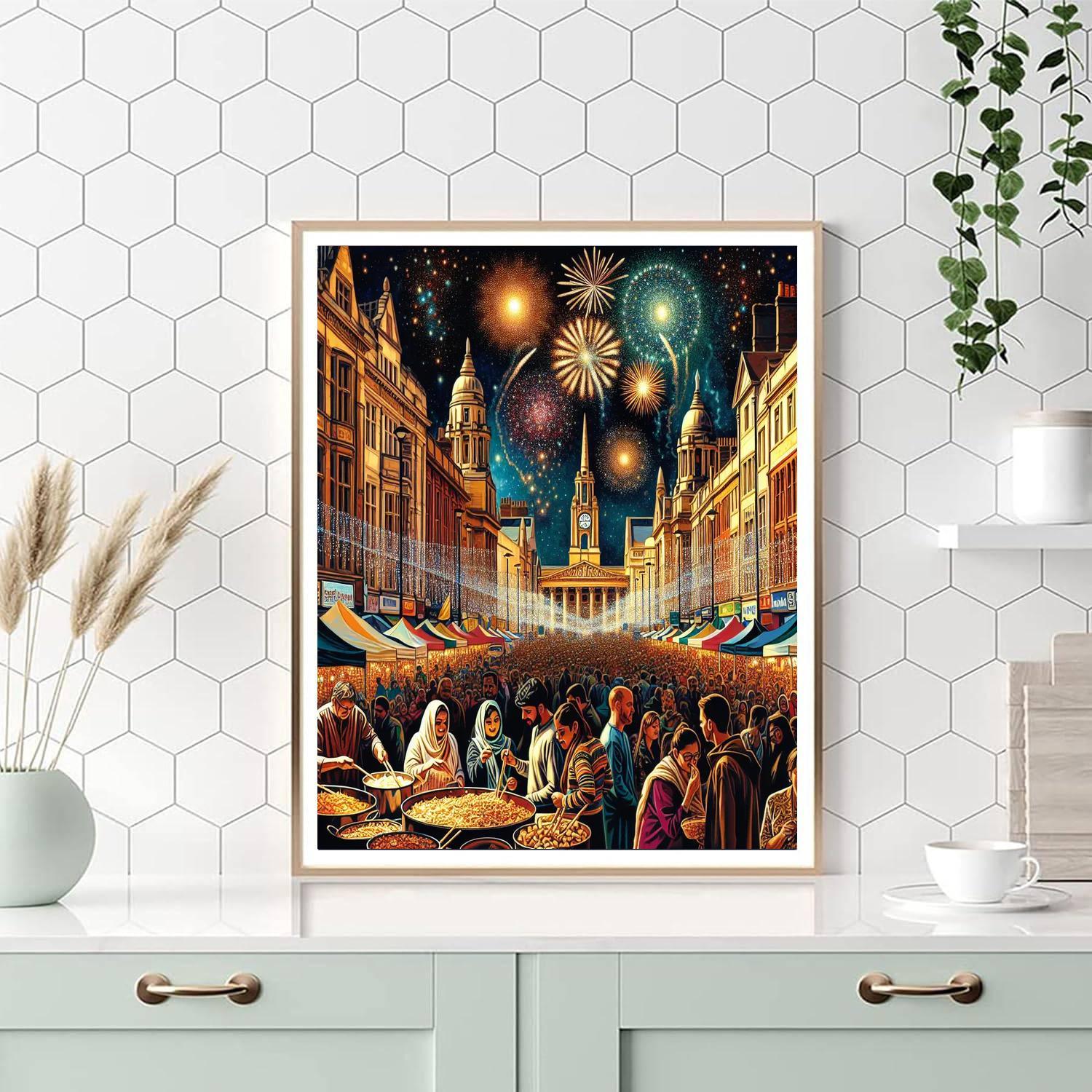 Diwali In Leicester - Uk DIY Paint By Numbers