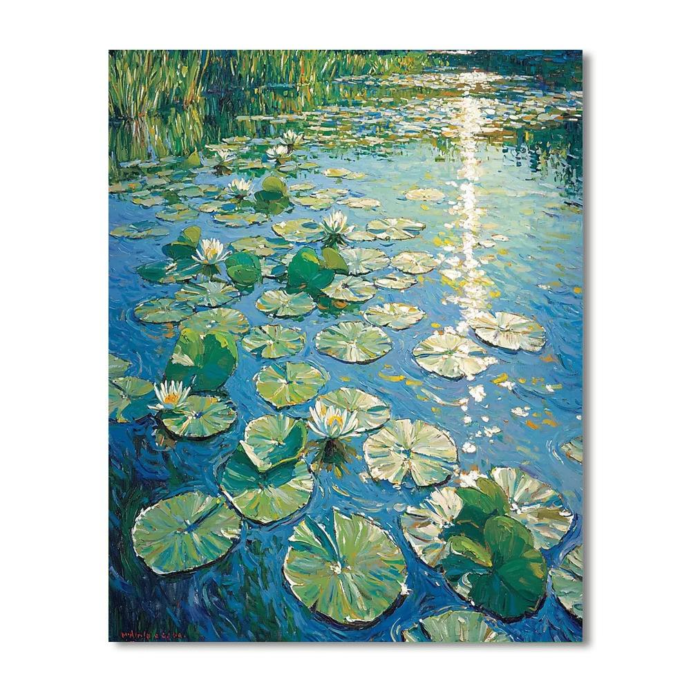 Paul Cézanne Inspired Radiant Water Lilies  Paint By Numbers Art