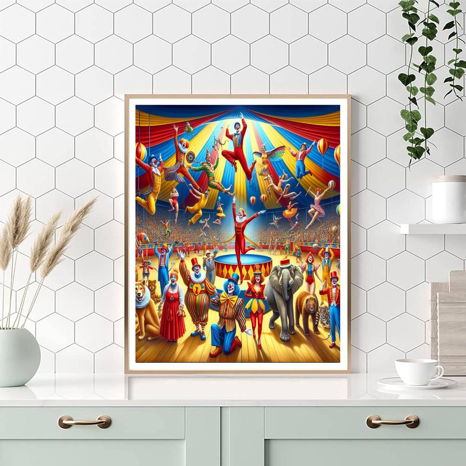 Charming Playful Circus Numbered Painting Kits