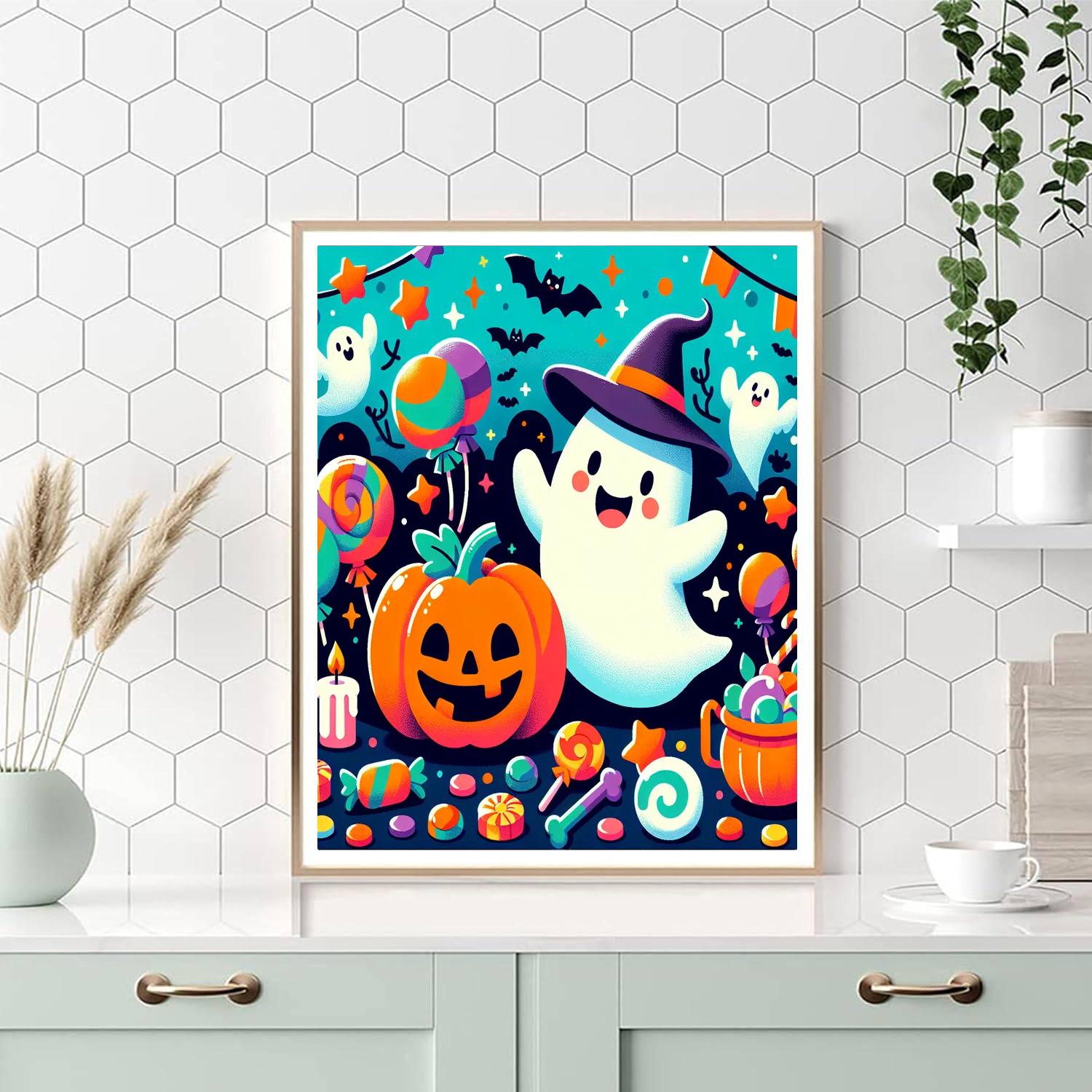 Dancing Halloween Friends Numbered Painting Kits
