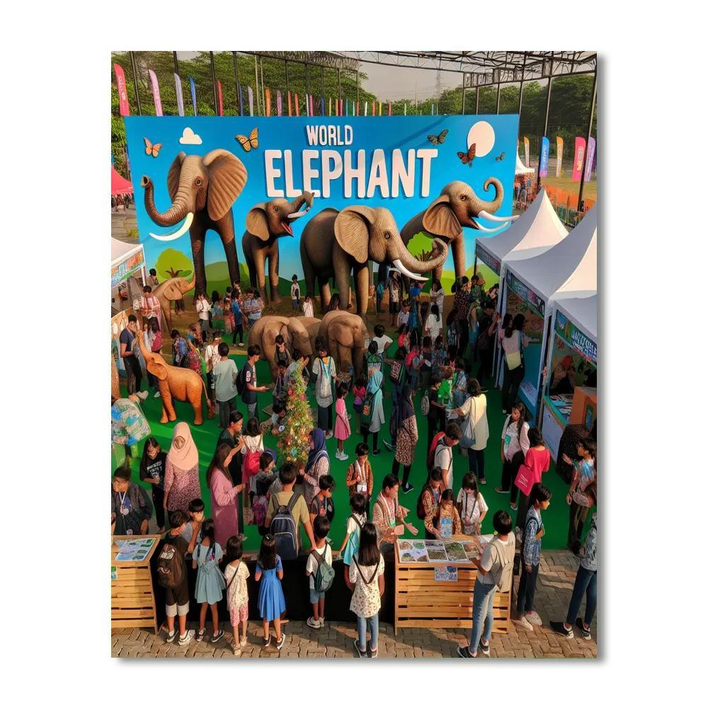 World Elephant Day Paint By Numbers