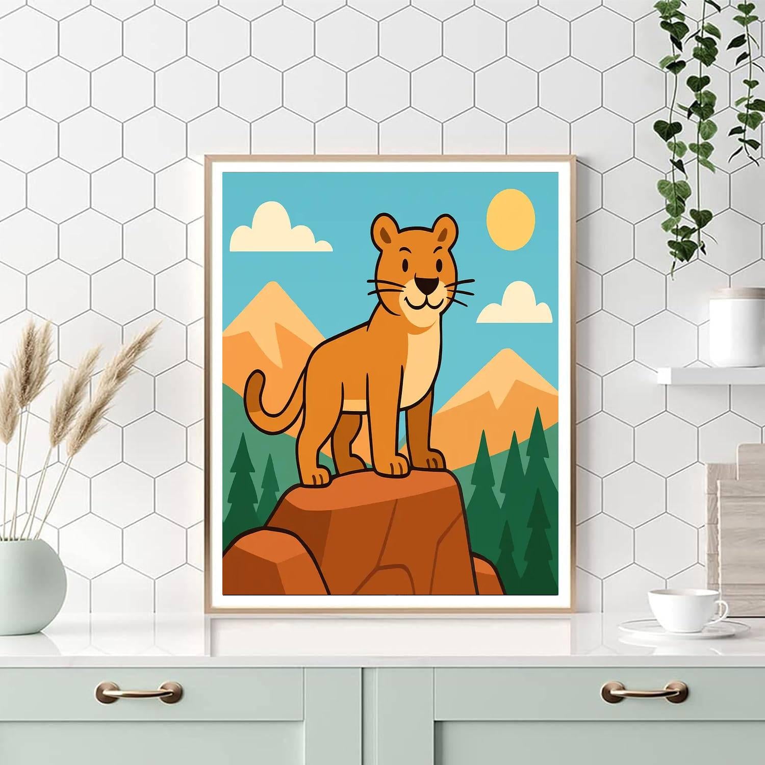 Majestic Mountain Lion Painting By Numbers Kit