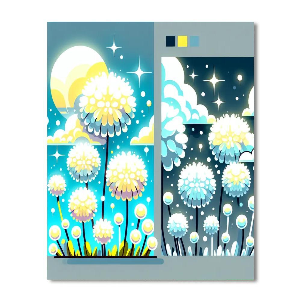 Dizzy Dandelions Paint By Numbers Art