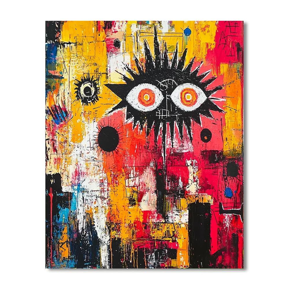Jean-Michel Basquiat Inspired Vibrations Of Society  Numbered Painting Kits