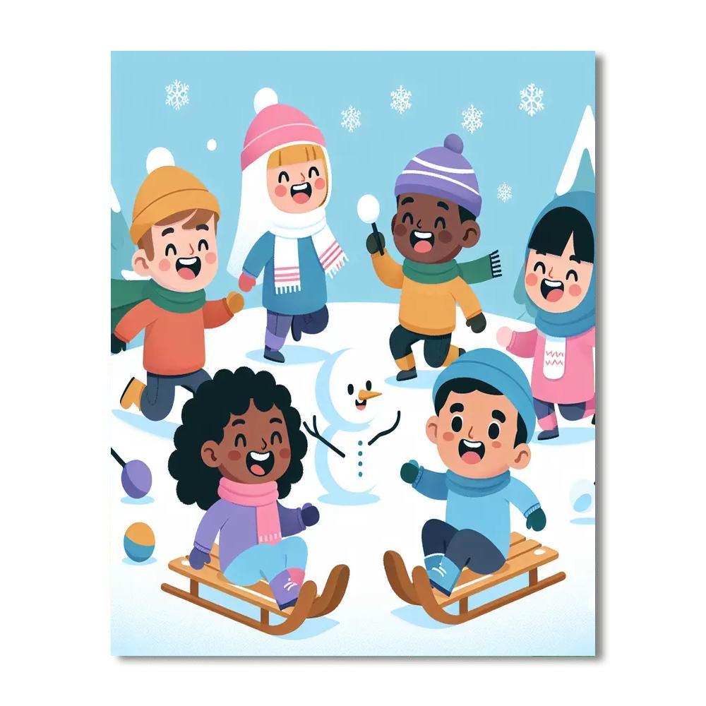 Winter Adventure Painting By Numbers Kit