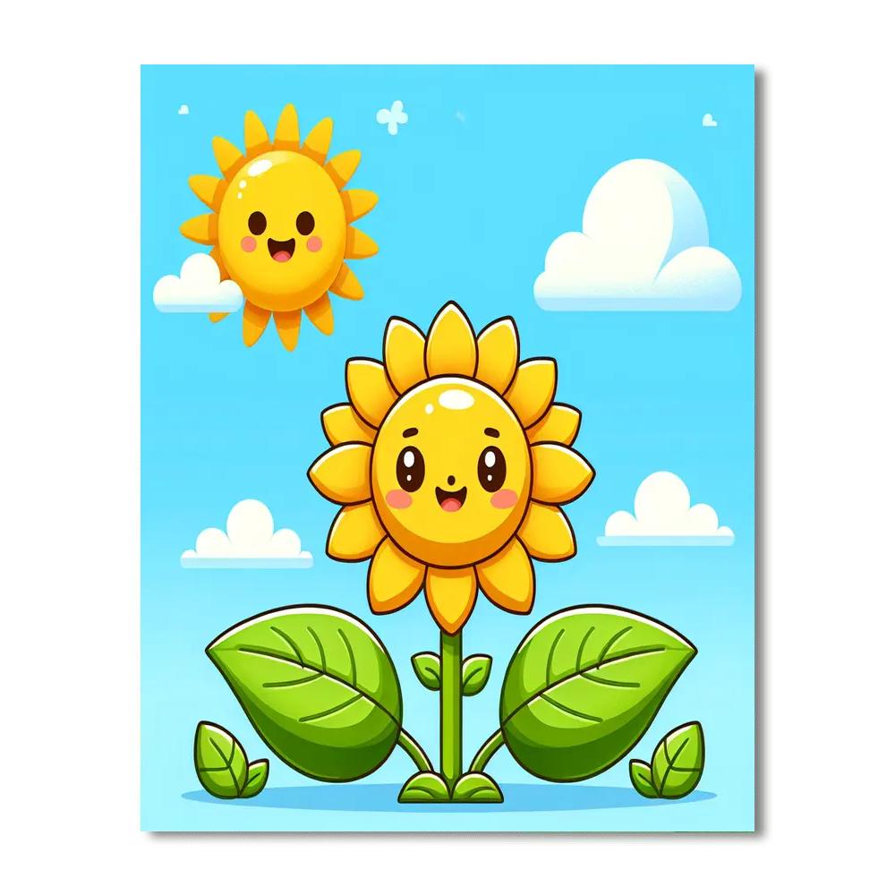 Singing Sunflower Number Painting
