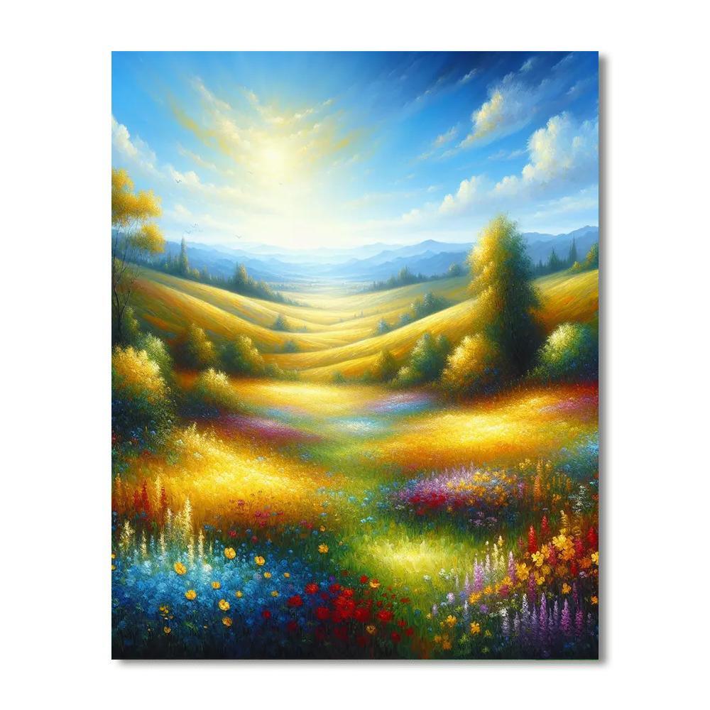 Breezy Summer Landscape Painting By Numbers Kit