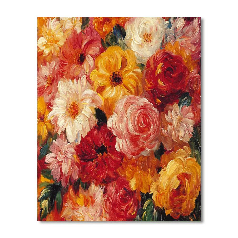 Pierre-Auguste Renoir Inspired Floral Essence Of Friendship  Number Painting