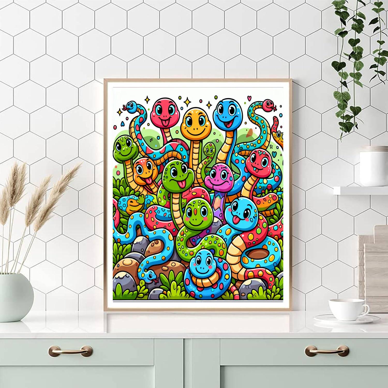 Super Snakes Painting Number Kit