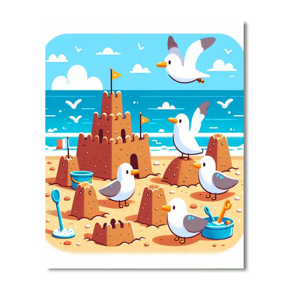 Sunny Beach Day Out Paint By Number