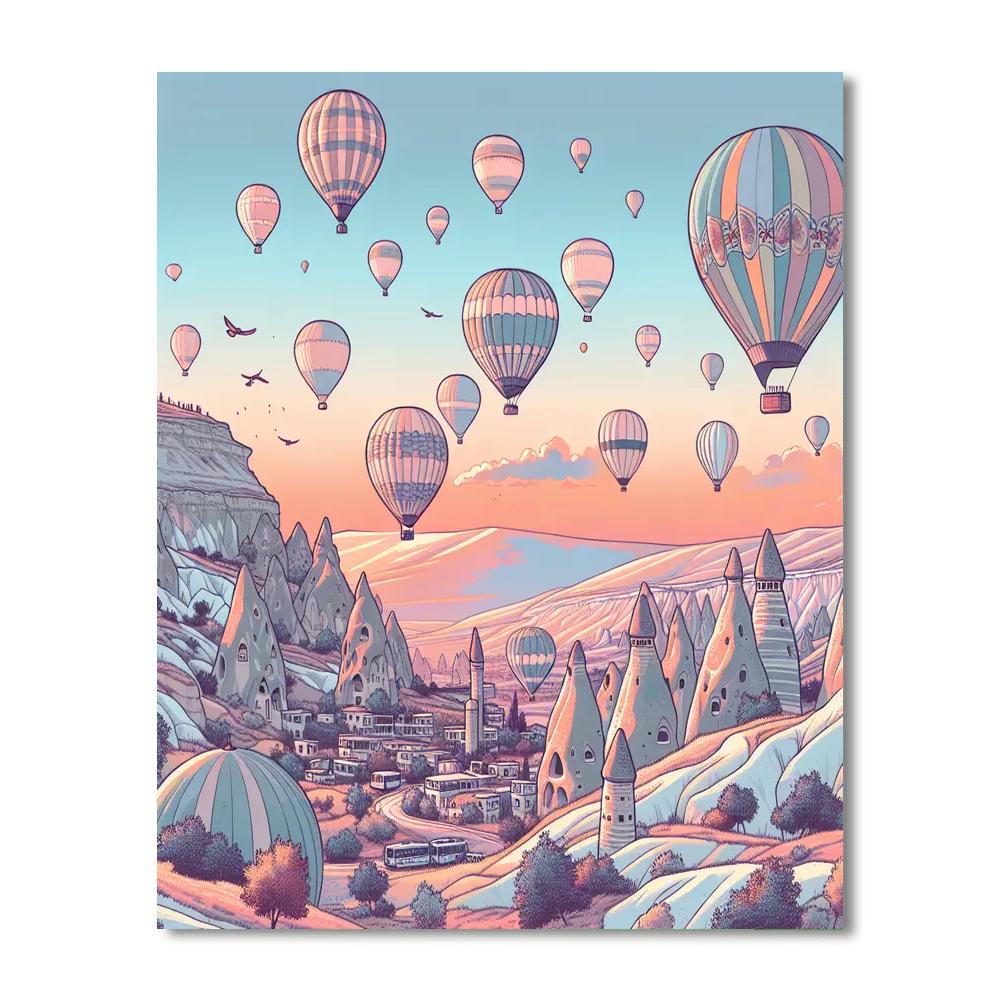 Hot Air Balloon Festival - Cappadocia Numbered Painting Kits