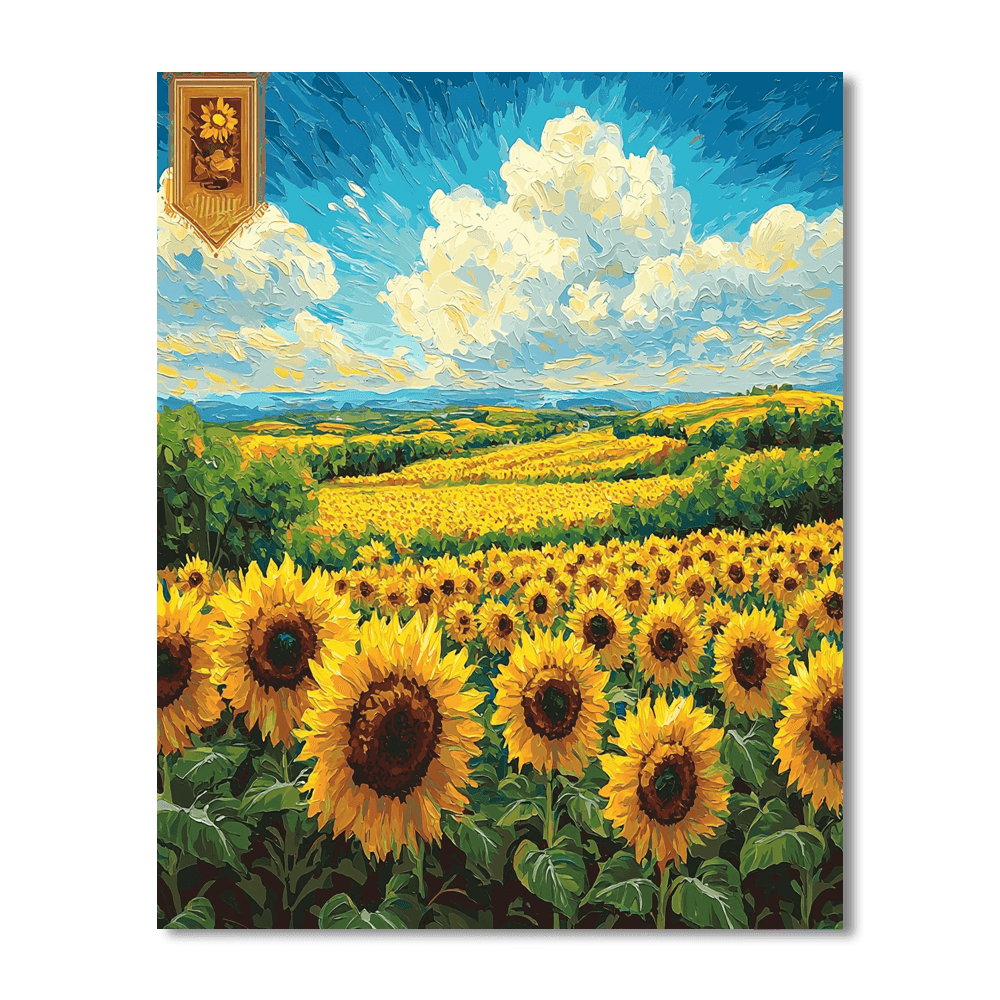 Vincent Van Gogh Inspired Sunflower Fields  Paint By Numbers