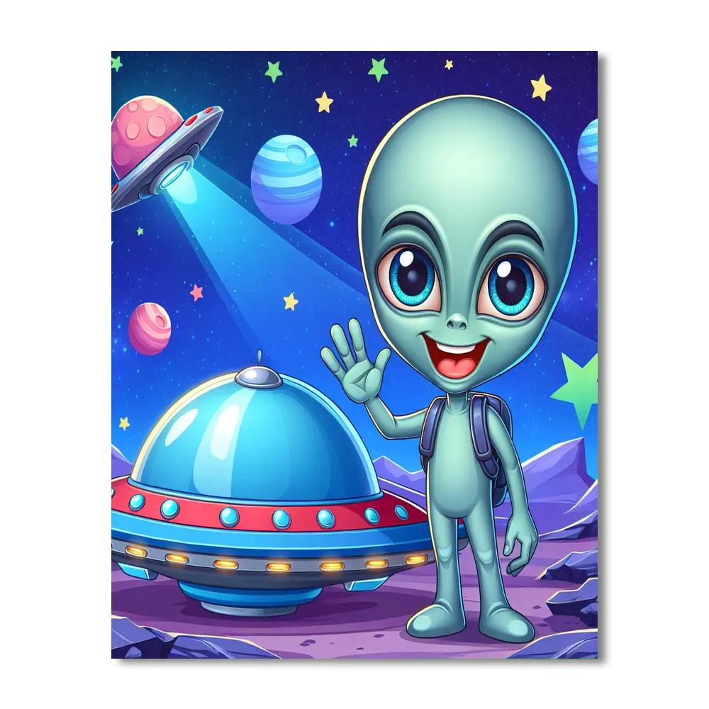 Outer Space Alien Adventure Paint By Numbers Kits