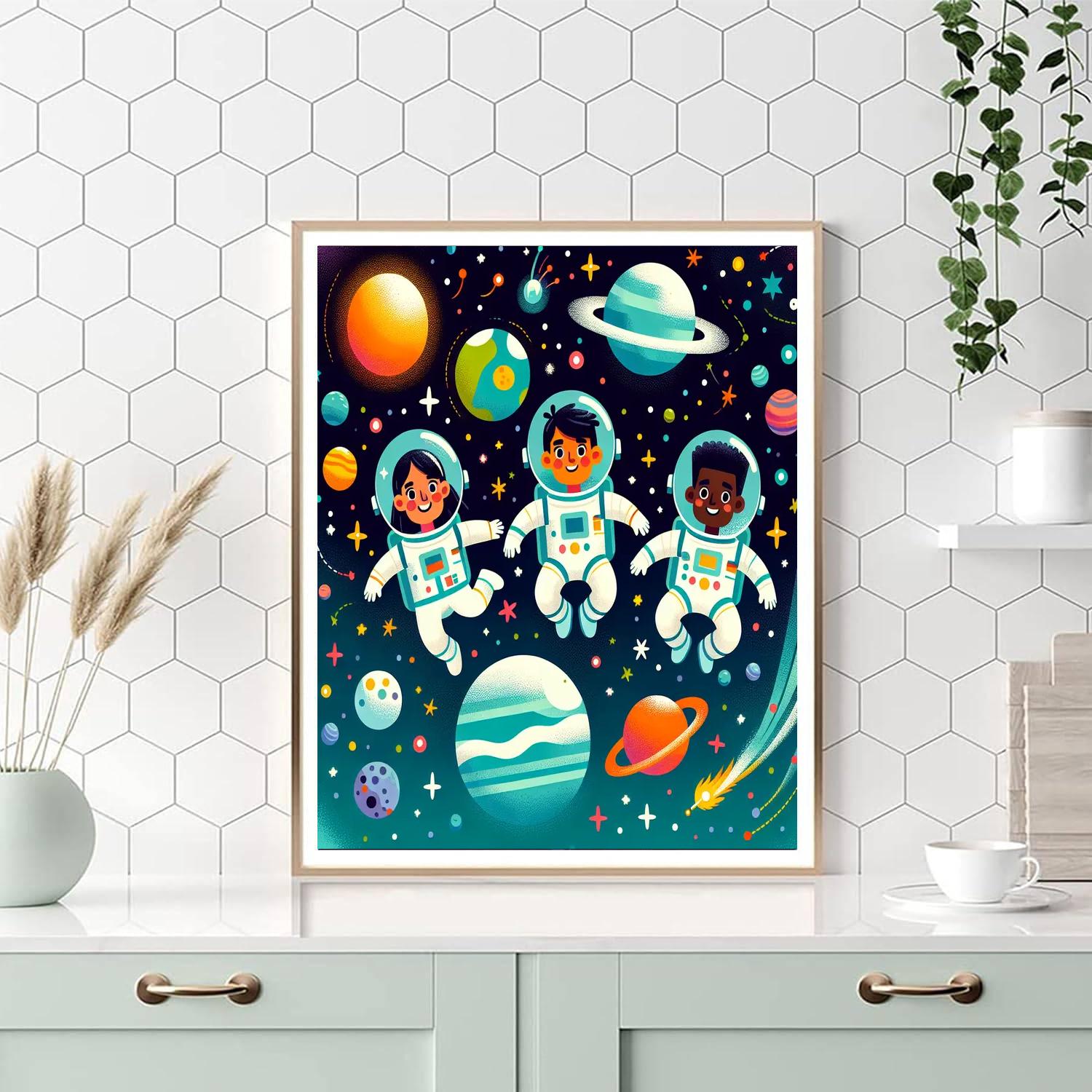 Joyful Journey To Space Paint By Numbers Art