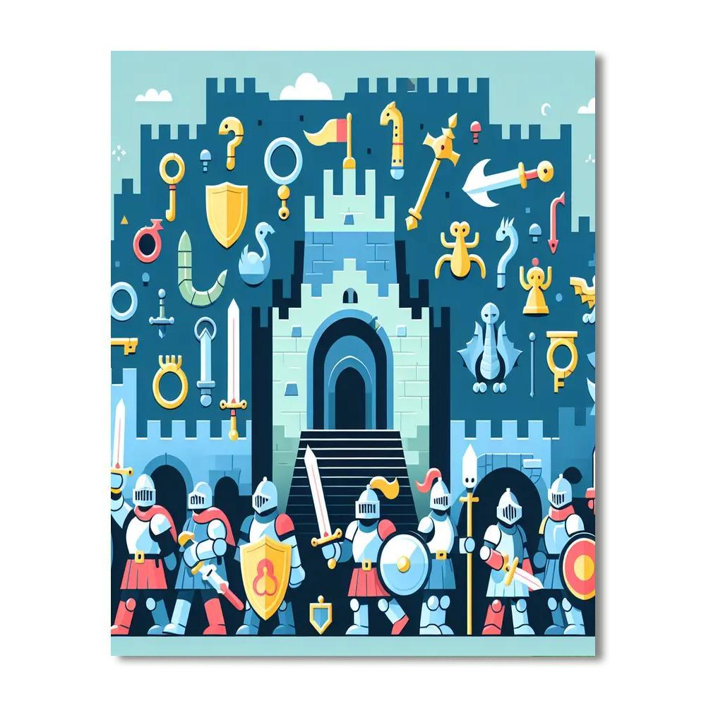Mystery Castle Quest Painting Number Kit