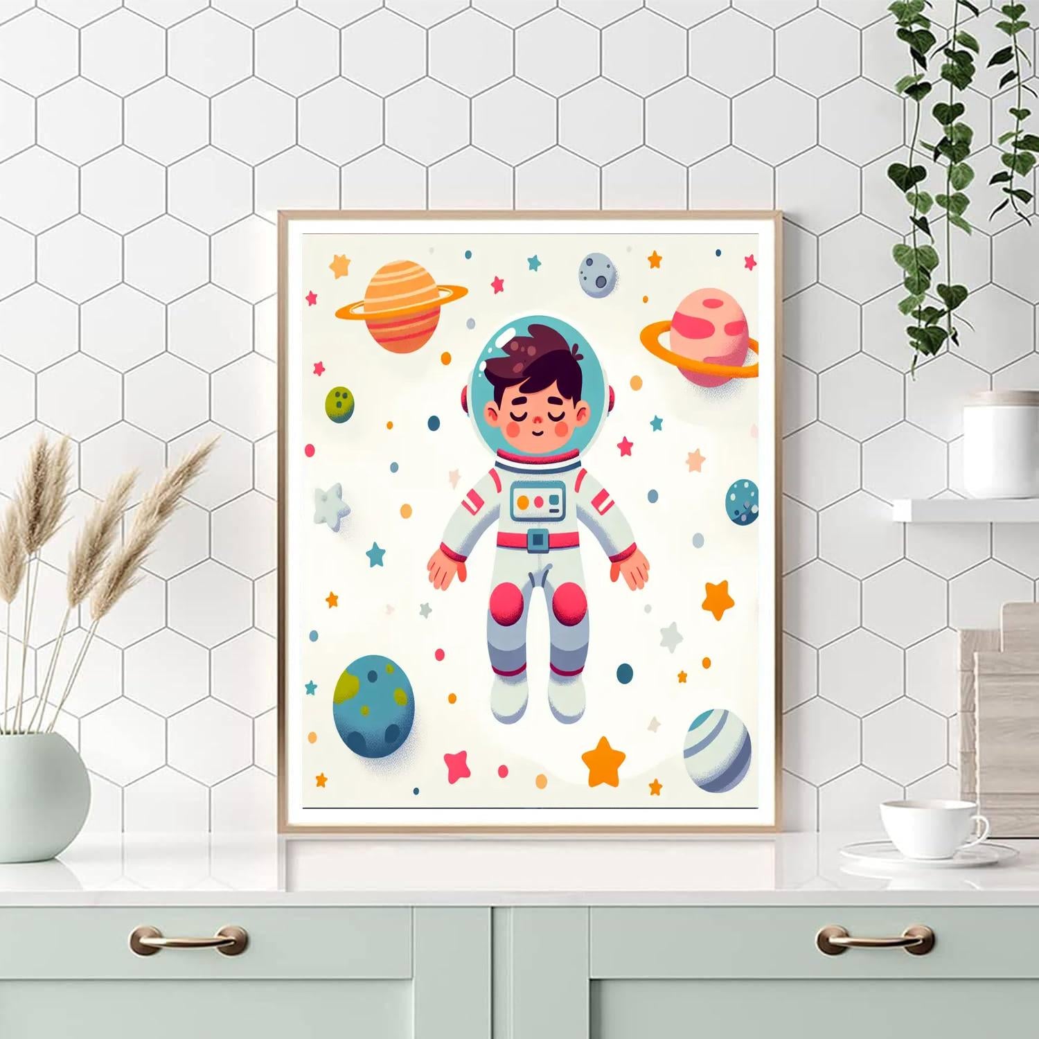 Galactic Astronaut Quest Painting By Numbers Kit