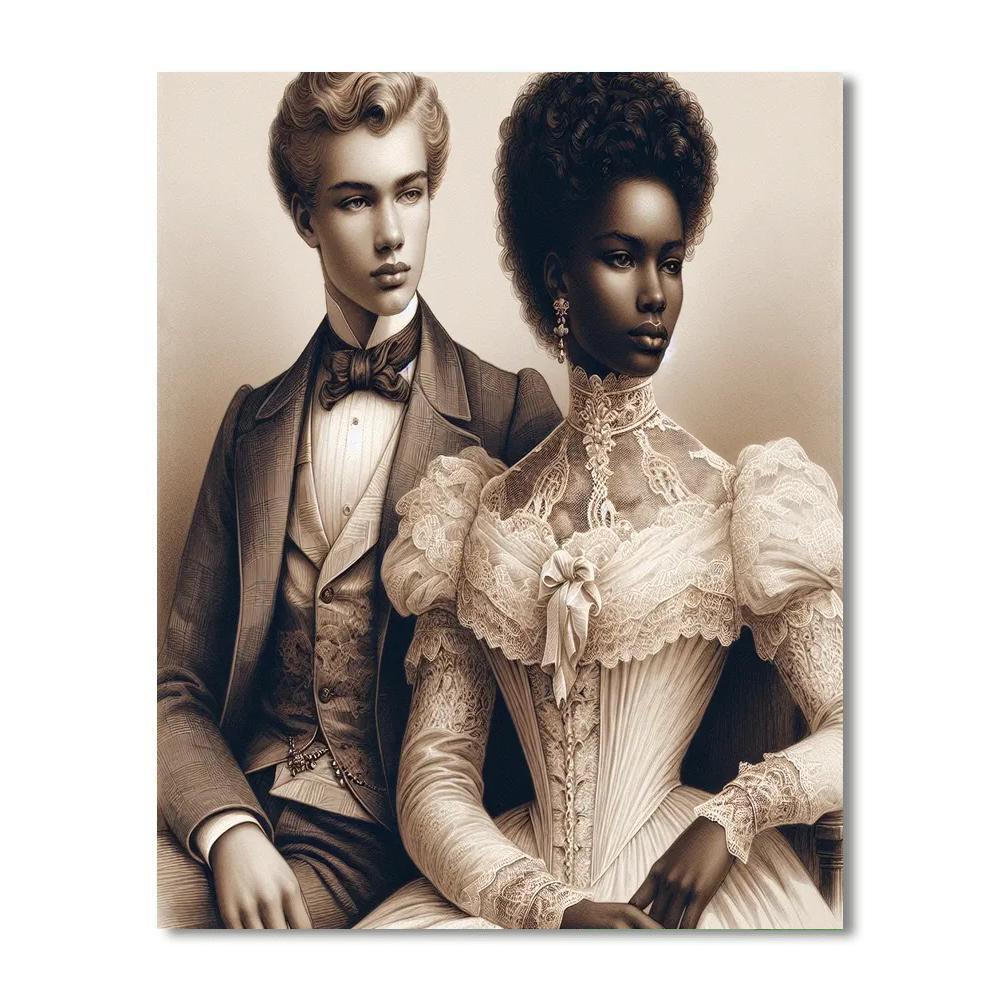 Victorian Elegance Portrait DIY Paint By Numbers