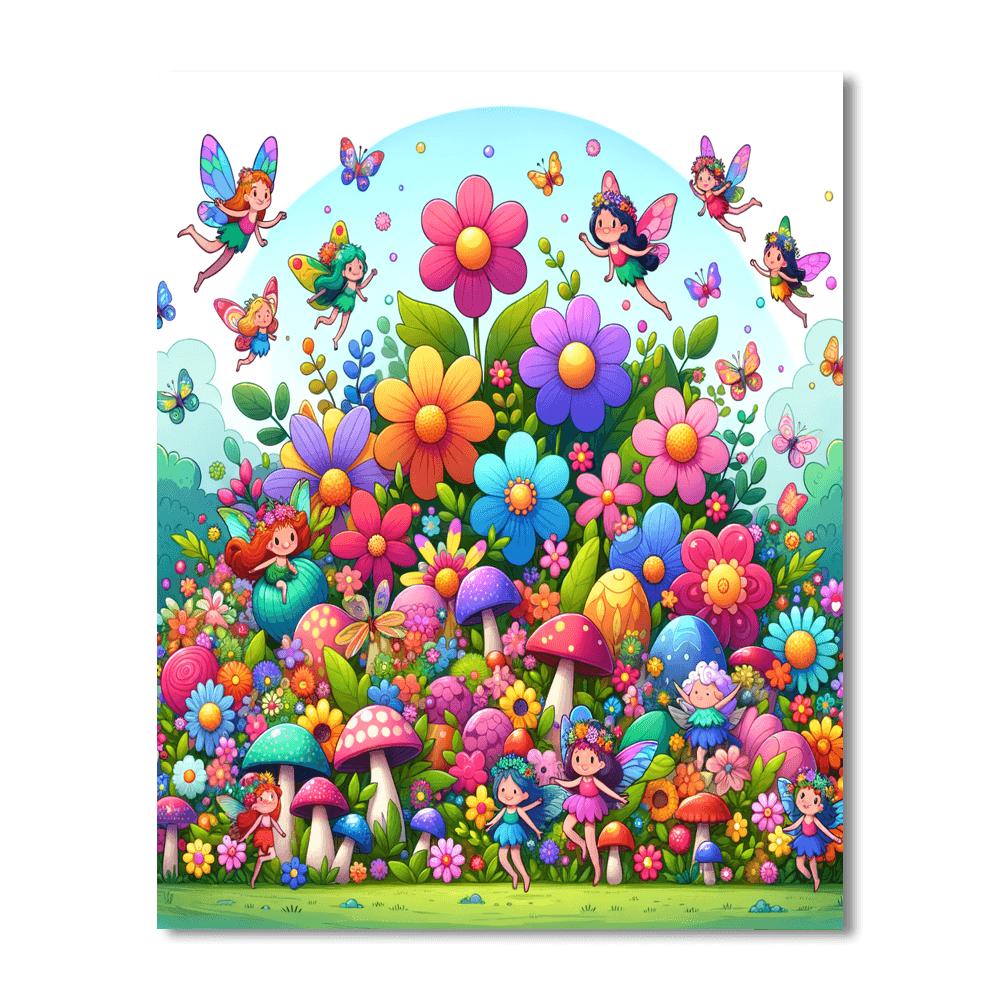 Wondrous Fairy Garden Painting By Numbers Kit