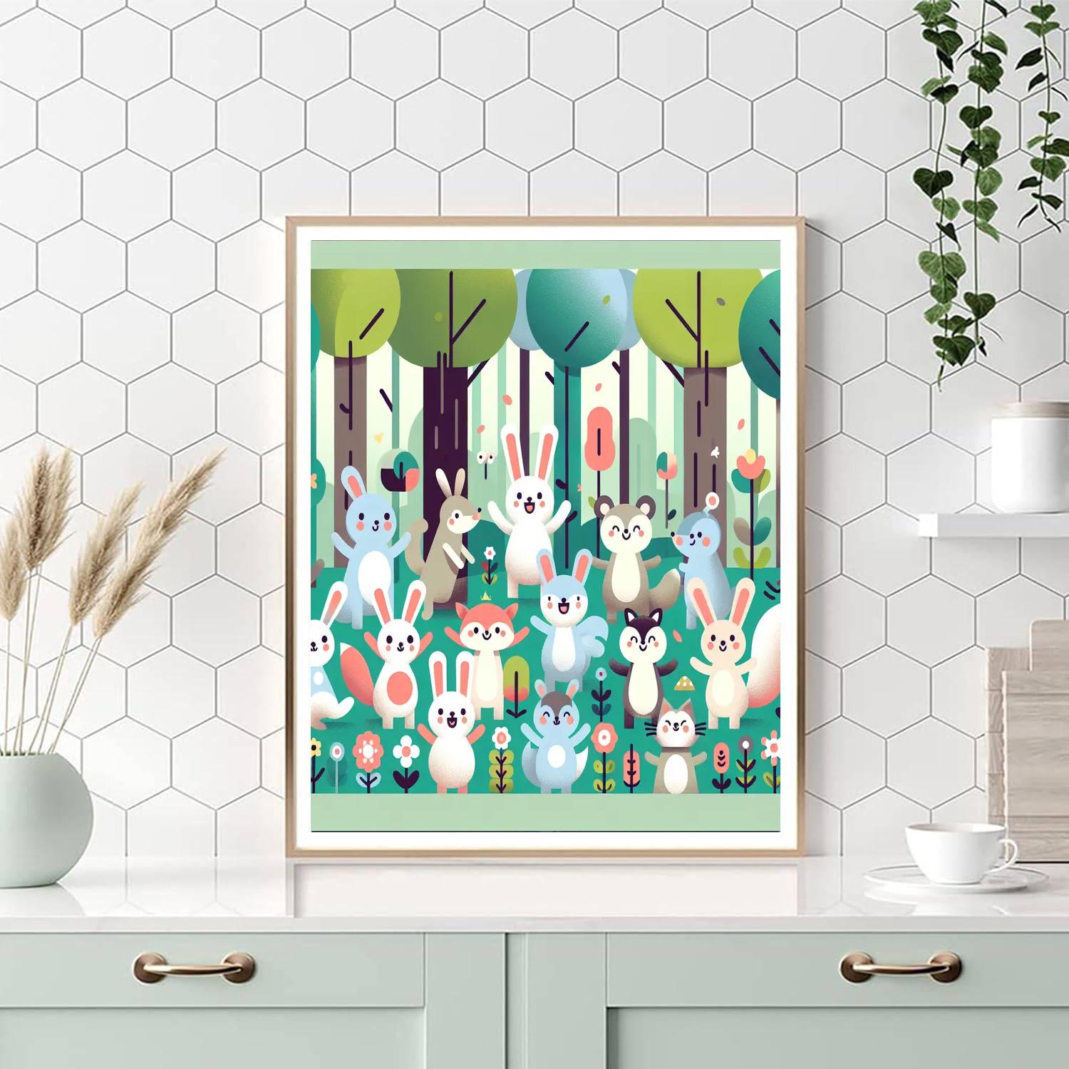 Merry Woodland Celebration Painting By Numbers Kit