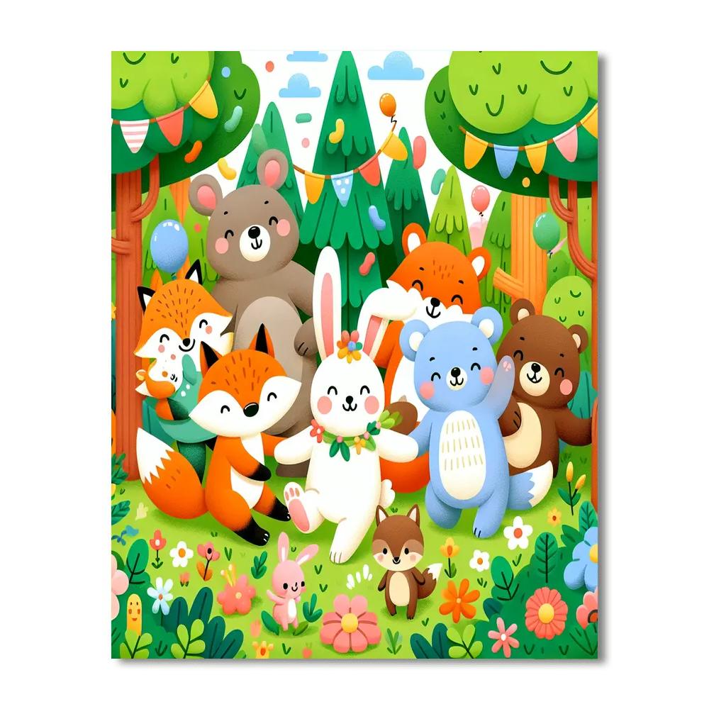 The Joyful Forest Celebration DIY Paint By Numbers