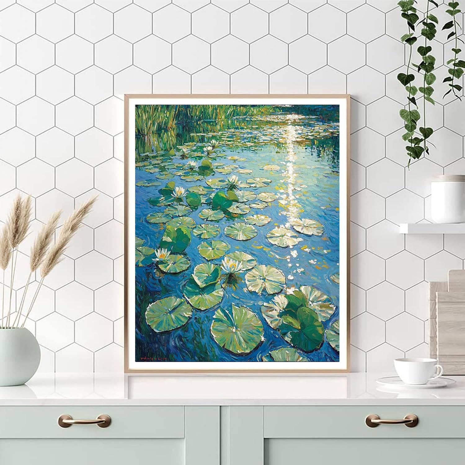 Paul Cézanne Inspired Radiant Water Lilies  Paint By Numbers Art
