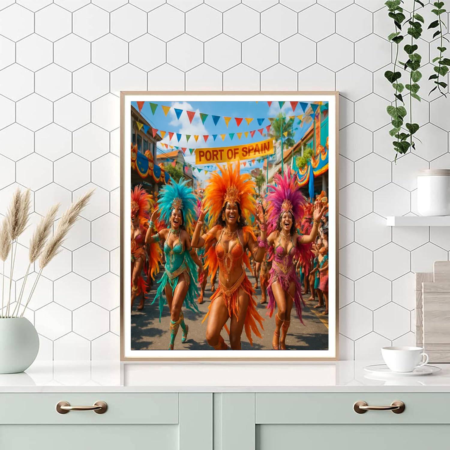 Carnival Of Trinidad And Tobago - Caribbean Number Painting