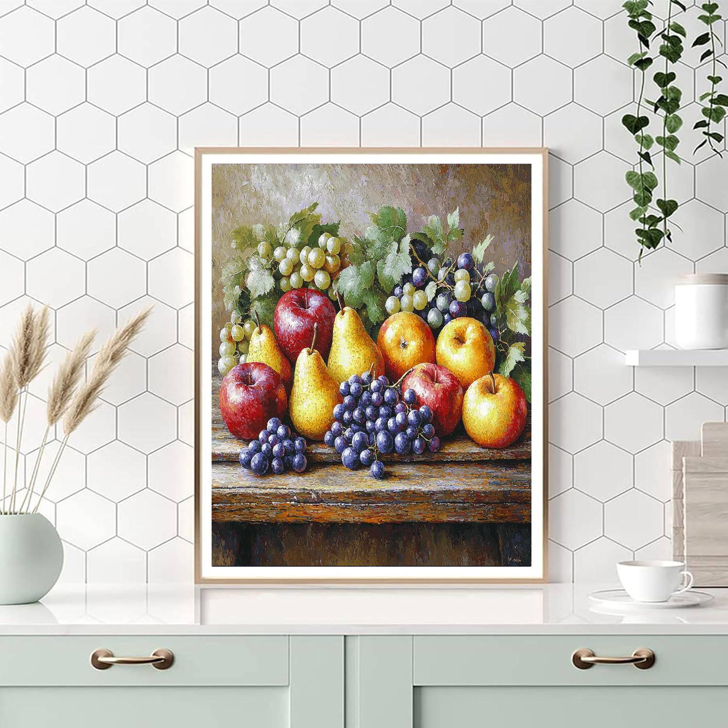 Paul Cézanne Inspired Fruity Bliss  DIY Paint By Numbers