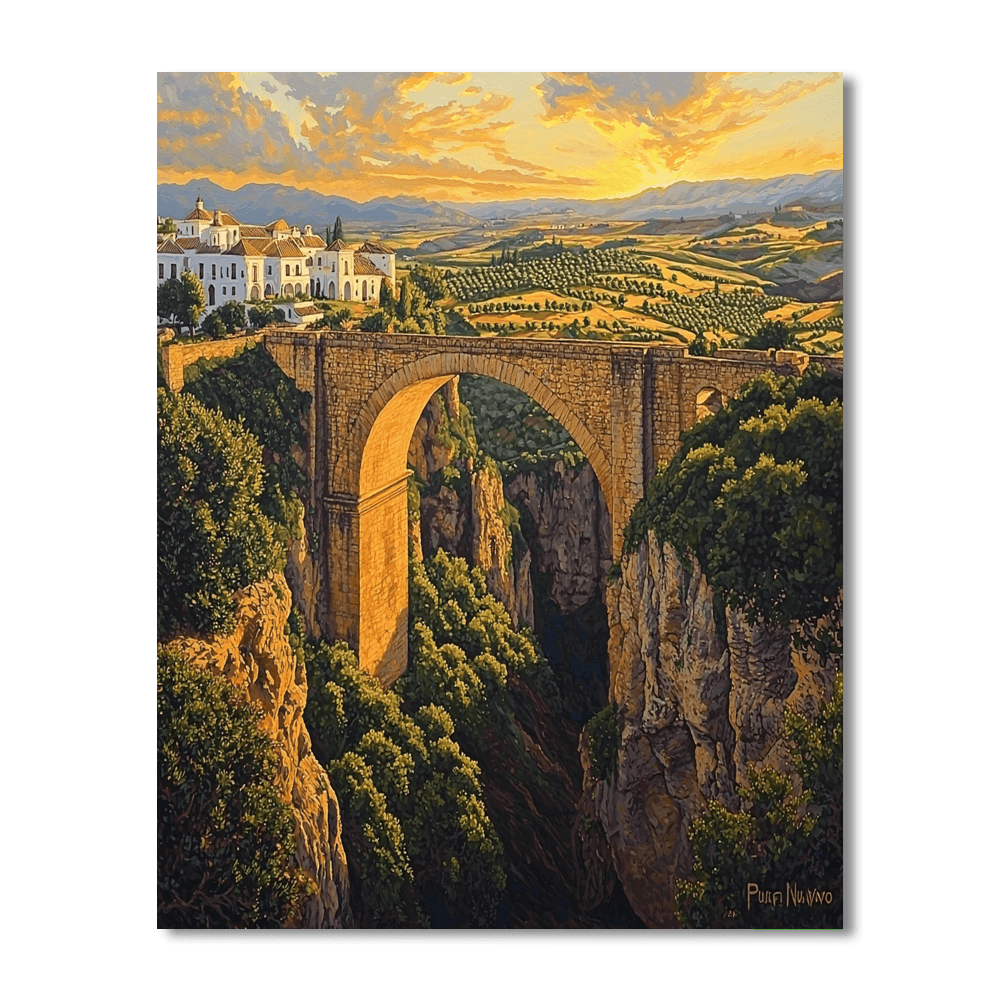 Ronda's Puente Nuevo - Andalusia Paint By Numbers