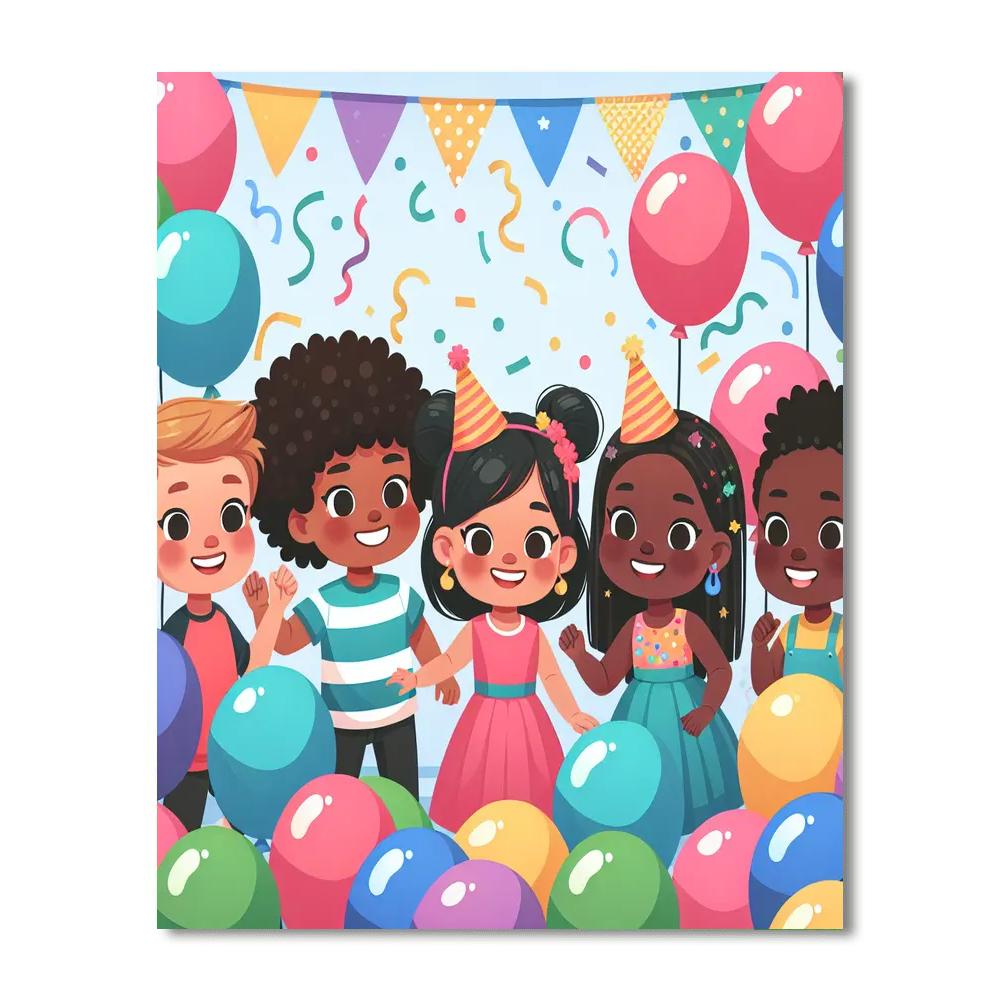 Joyful Balloon Party Paint By Numbers Kits
