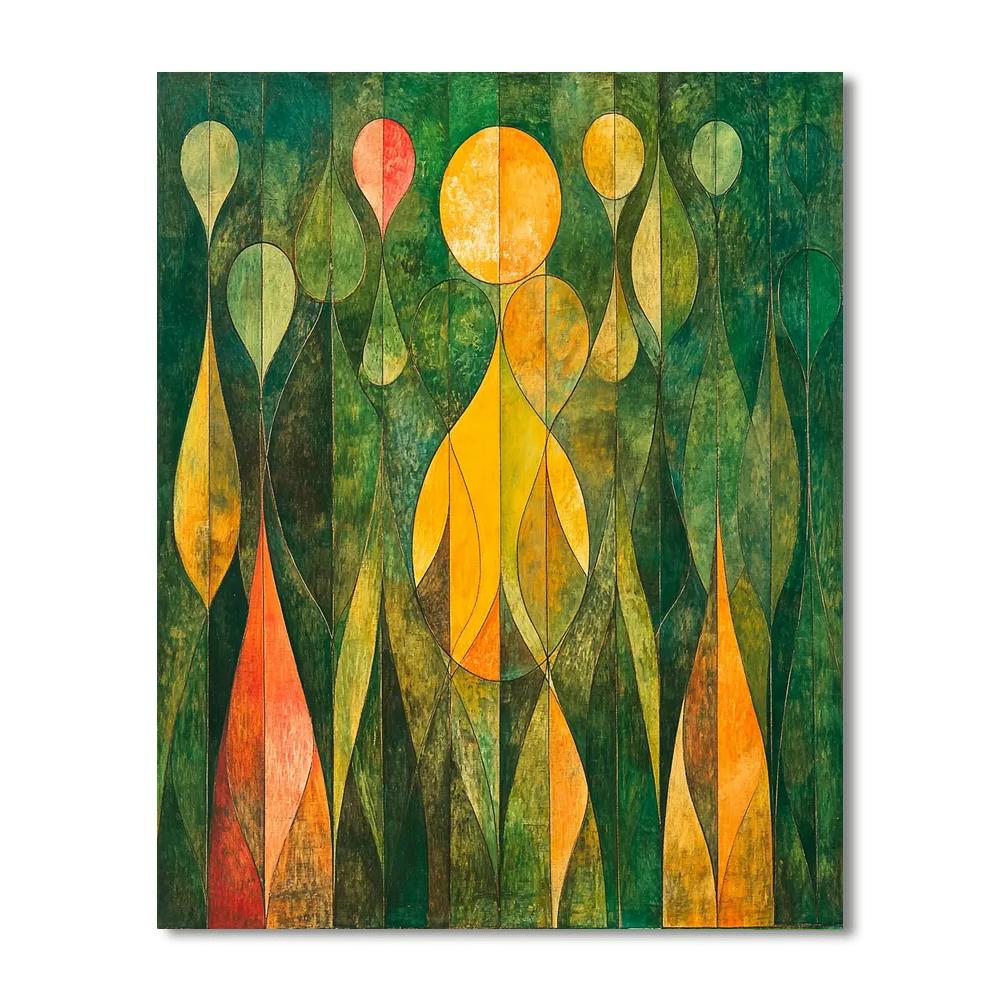 Paul Klee Inspired Chromatic Forests  Numbered Painting Kits
